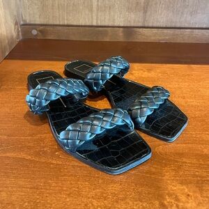 Dolce Vita Braided Strap Sandals: Black Color, Size 10